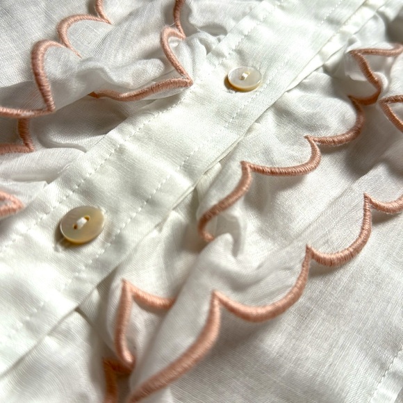 ZIMMERMAN “Jude” scallop frill blouse (Z3) - Picture 3 of 7